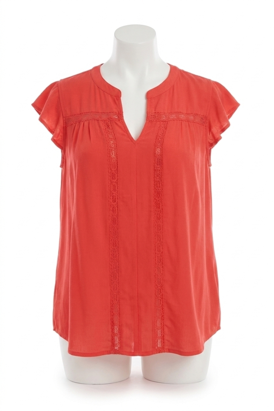 NEW SKIES ARE BLUE 140782 in tomato red